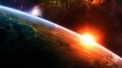 space art Space Earth planet digital art