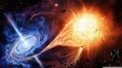 space art Space fire ice digital art flame painter quasars