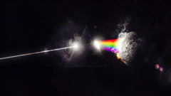 space art triangle digital art abstract