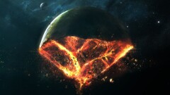 Space digital art apocalyptic planet space art