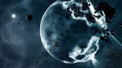 Space digital art planet apocalyptic space art