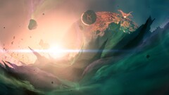 Space digital art science fiction space art planet