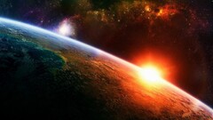 Space Earth Stars planet digital art