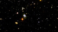 Space galaxy Hubble Deep Field digital art space art Hubble