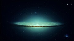 Space galaxy Sombrero Galaxy space art digital art