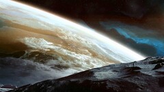 Space moon Stars astronaut digital art space art planet