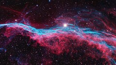 Space nebula cyan pink