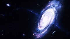 Space nebula Stars planet galaxy spiral galaxy space art