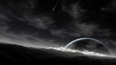 Space planet 3d monochrome space art Stars