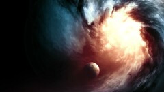 Space planet clouds space art digital art Digital Glowing