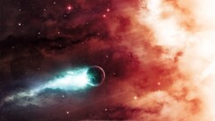 Space planet sky space art nebula Stars digital art
