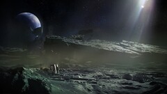 Space science fiction planet digital art artwork