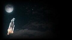 Space Science video games spaceship digital art vehicle moon sky