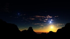 Space sky night landscape