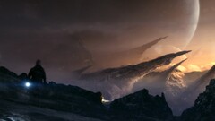 Space space art science fiction planet digital art