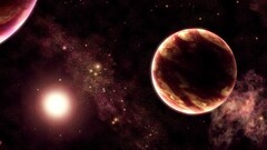 Space Stars planet nebula space art digital art