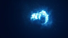 Space Stars space art blue digital art