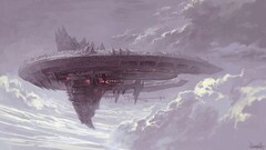spaceship science fiction artwork
