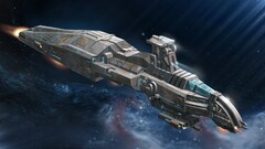 spaceship Space blue