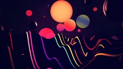 Sphere colorful abstract lines lacza digital art cgi render