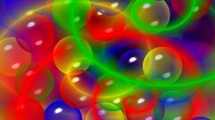 Sphere colorful bubbles digital art 3d render cgi
