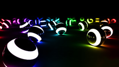 Sphere glowing abstract colorful digital art render cgi artwork