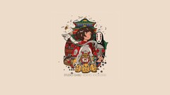 Spirited Away Anime anime girls Simple Background