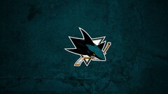 Sports ice hockey logo san jose sharks nhl teal grunge shark