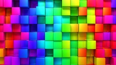 square colorful render digital art 3D Blocks 3d cgi gradient