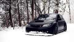 stance Car vehicle winter snow black cars