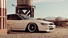 stance Nissan Silvia s13 Car vehicle white cars