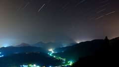star trails valley City Lights landscape