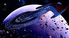 Star Trek cgi render vehicle Space planet science fiction