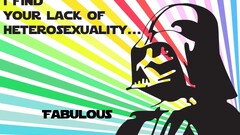 star wars colorful humor rainbows Darth Vader happy