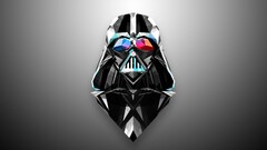 star wars Darth Vader artwork justin maller gradient geometry