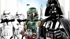 star wars Darth Vader boba fett stormtrooper