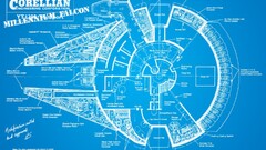 star wars Millennium Falcon spaceship vehicle blueprints Movies