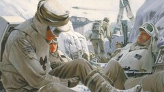 star wars soldier AT-AT Hoth artwork painting battle
