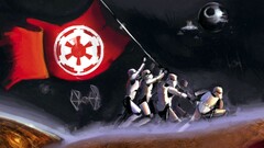 star wars stormtrooper flag Death Star artwork