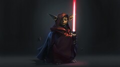 star wars yoda lightsaber sith artwork