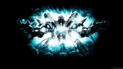 starcraft starcraft ii video games cyan black background