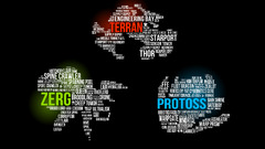 starcraft starcraft ii Zerg Terrans Protoss word clouds
