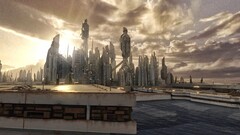 stargate Atlantis futuristic city digital art TV series