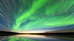 Stars landscape Lake sky nature