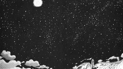 Stars monochrome sky fantasy art berserk Kentaro Miura Anime