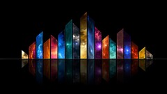 Stars space art digital art reflection collage