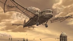 steampunk artwork vehicle