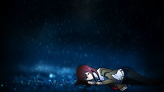 steins gate makise kurisu anime girls rain Anime