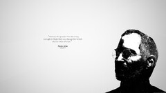 Steve Jobs quote Simple Background monochrome Typography Men