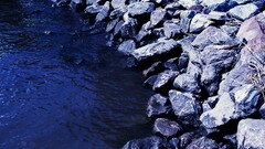 stones nature water blue rocks